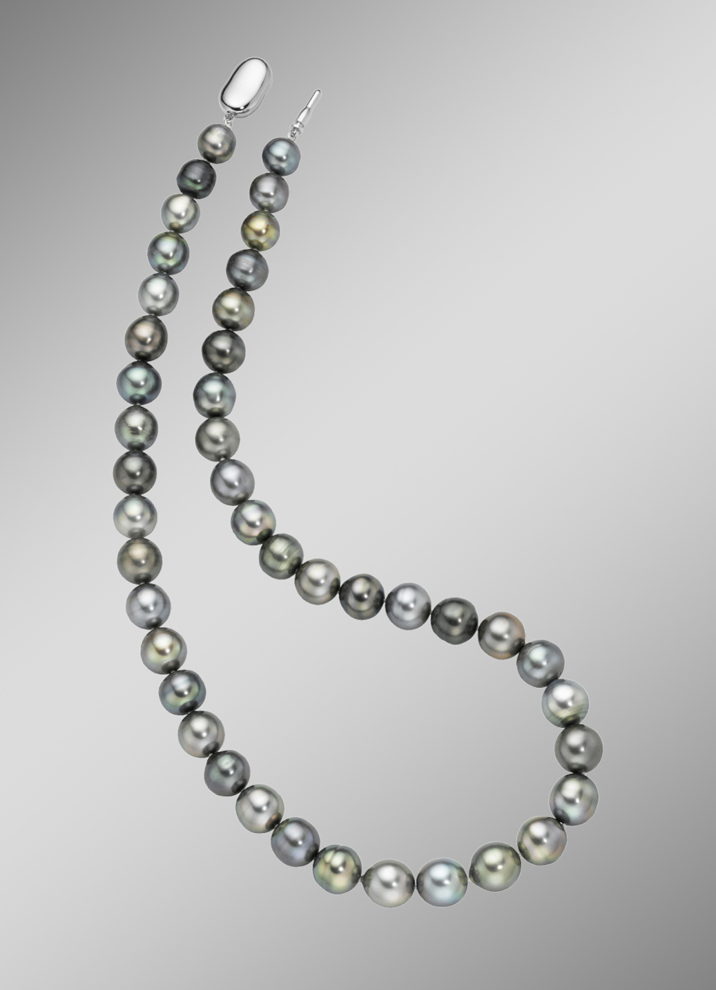 Halsketten - Edle Garnitur mit Tahiti-Zuchtperlen, in Farbe , in Ausführung Halskette Ansicht 1