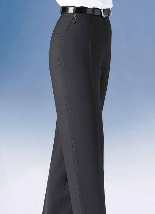 Hosen - Hose mit Gürtel, in Größe 018 bis 092, in Farbe SCHWARZ Ansicht 1