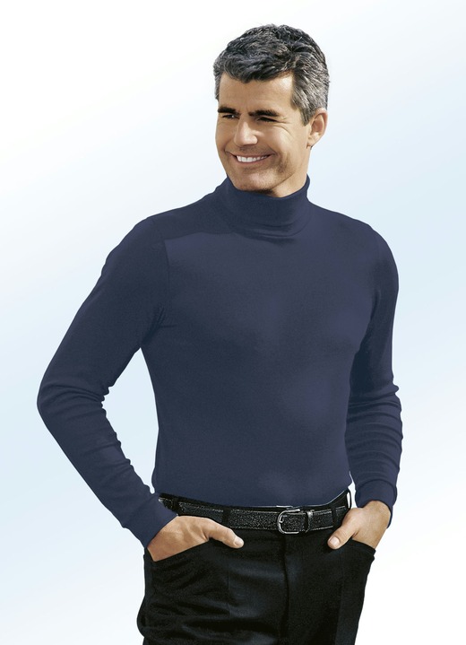 Shirts & Sweatshirts - Tragangenehmer Rolli in 10 Farben, in Größe 046 bis 062, in Farbe MARINE Ansicht 1