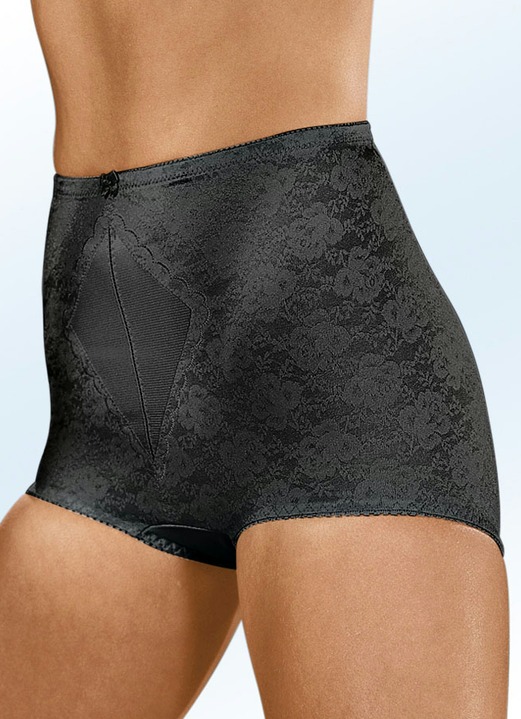 Miederhosen - Naturana Miederhose mit Jacquarddessin, in Größe 075 bis 100, in Farbe SCHWARZ Ansicht 1