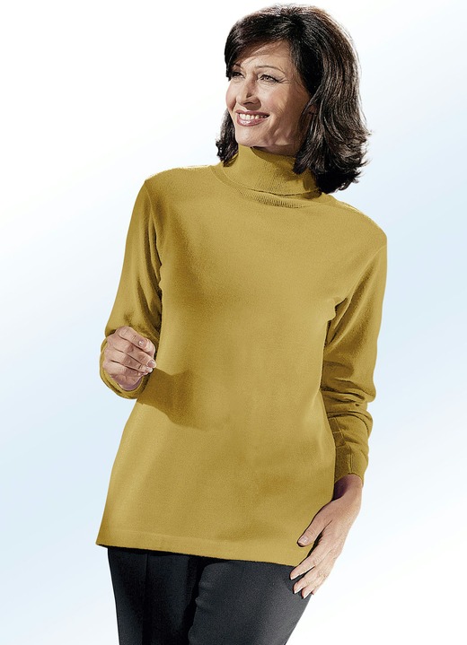 Langarm - Kombifreundlicher Pullover, in Größe 038 bis 060, in Farbe MESSING Ansicht 1