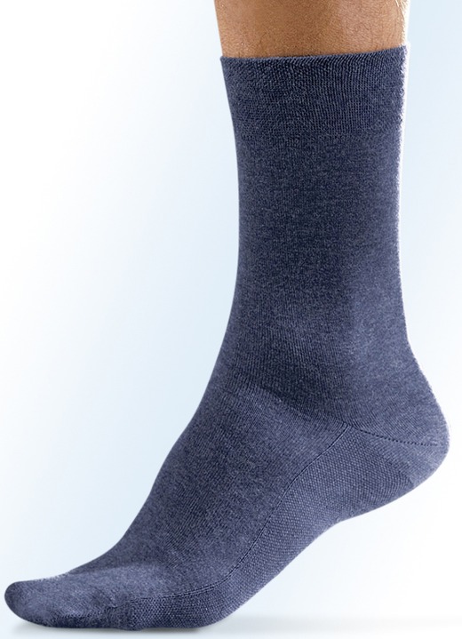 Sechserpack Socken mit Massagesohle, uni bunt - Wäsche | BADER