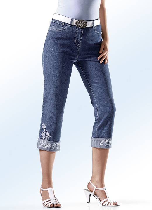 7/8-Jeans mit floraler Stickerei - Hosen | BADER