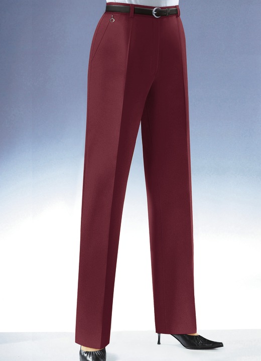 Hosen mit Knopf- und Reißverschluss - Klassische Hose  , in Größe 018 bis 245, in Farbe RUBINROT Ansicht 1