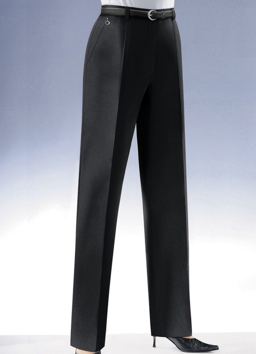 Hosen mit Knopf- und Reißverschluss - Klassische Hose  , in Größe 018 bis 245, in Farbe SCHWARZ Ansicht 1