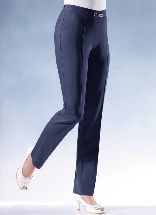 Hosen - Hose mit modisch schmaler Fußweite, in Größe 019 bis 245, in Farbe MARINE Ansicht 1