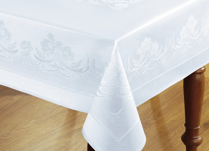CURT BAUER" Damast-Tischdekoration aus reiner gekämmter, mercerisierte  Baumwolle - Tischdecken | BADER