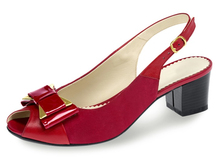 Elegante Sandalette in 3 Farben, Weite H - | BADER