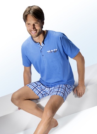Schlafanzug für Herren: sommerlicher Shorty & T-Shirt