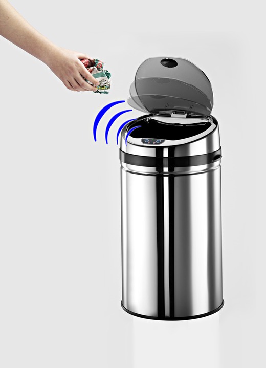 Mülleimer mit Sensor: lässt Müll berührungsfrei verschwinden!