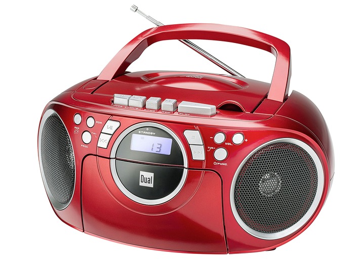 Musikanlagen - Dual P70 CD-/Radio-/Kassettenspieler, in Farbe ROT Ansicht 1