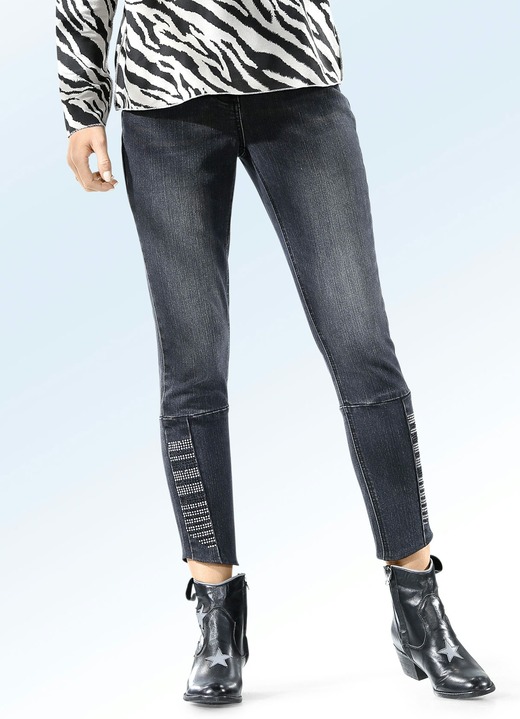 Jeans mit effektvollen Strass- und Glitzersteinchen - Damen | BADER