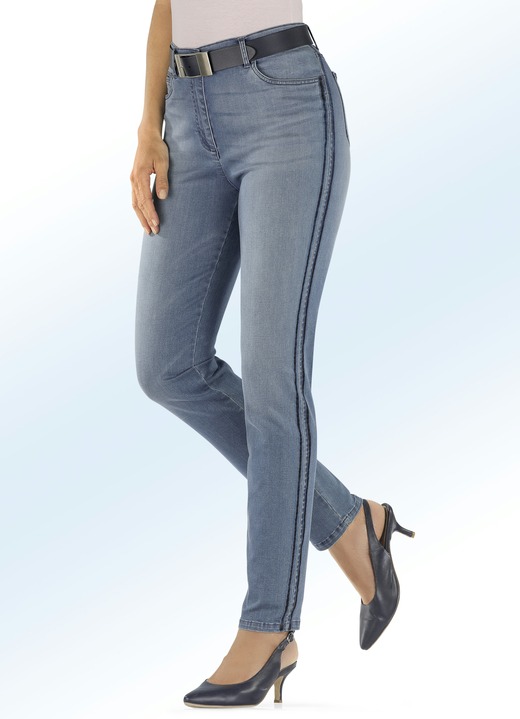 Jeans mit angesagtem Galonstreifen - Hosen | BADER