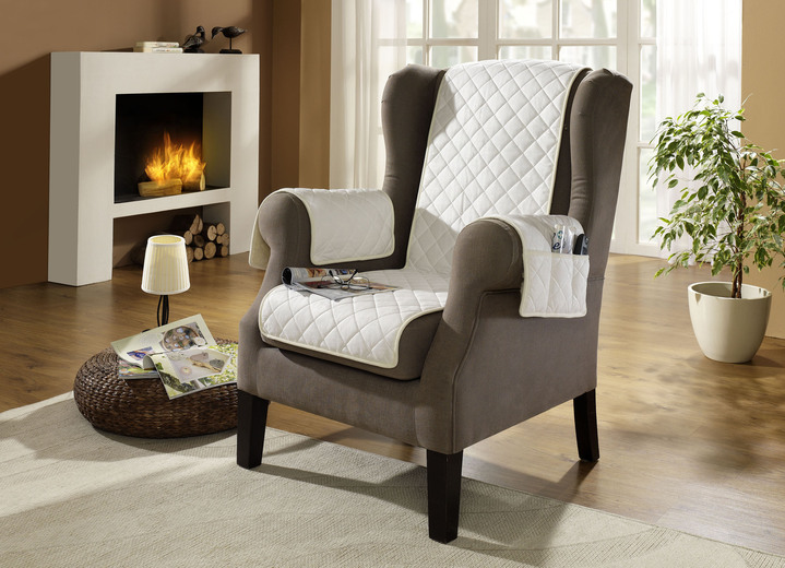 Sessel-,Couch- und Armlehnenschoner aus Schafschurwolle - Sessel