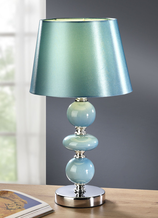 Stilvolle Keramik-Tischleuchte mit textilem Schirm - Lampen & Leuchten |  BADER