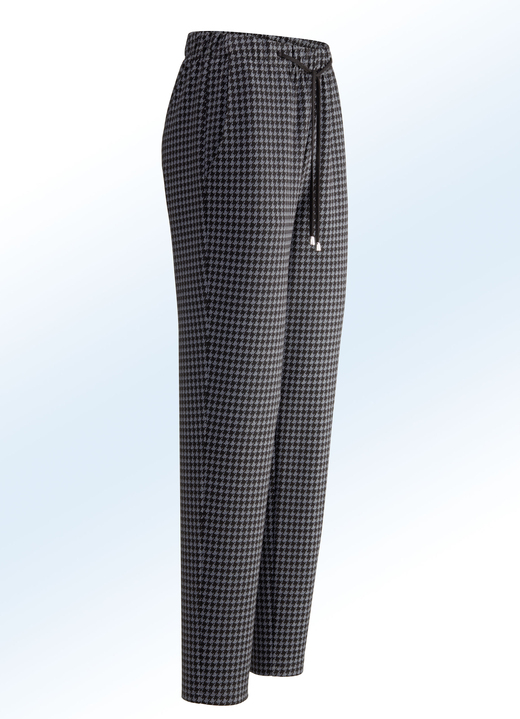 Hosen - Hose im aktuellen Joggpant-Style, in Größe 018 bis 056, in Farbe SCHWARZ-GRAU Ansicht 1