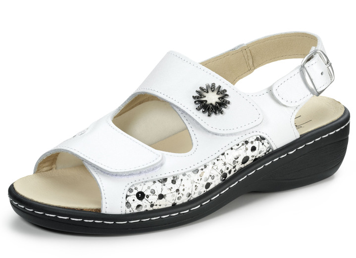 ELENA EDEN Sandale mit herausnehmbarem Leder-Kork-Fußbett - Schuhe | BADER
