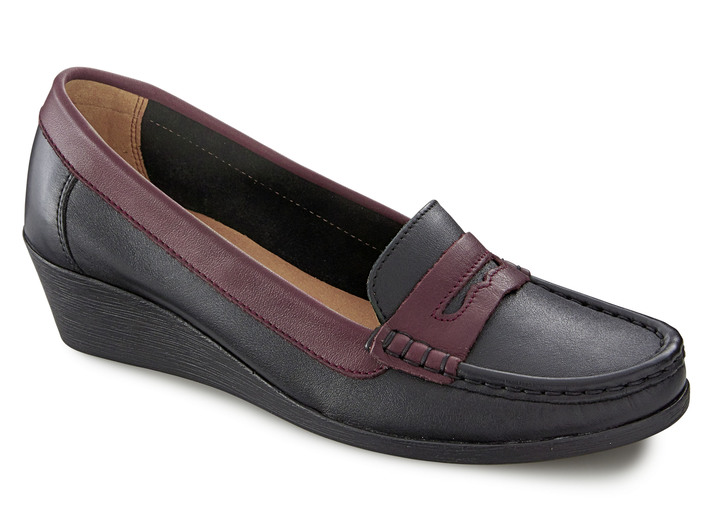 Mokassin-Slipper mit Lederspange - Schuhe | BADER