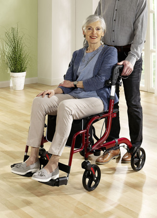 Rollator, auch als Rollstuhl nutzbar - Mobilität | BADER