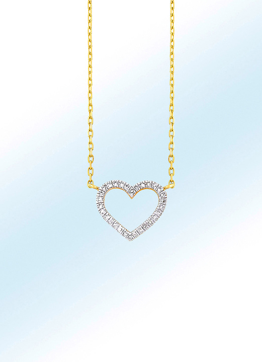Wundervolle Halskette Herz mit 30 Diamanten - Damen-Diamantschmuck | BADER
