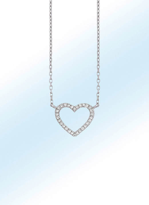 Wunderschöne Halskette Herz mit 30 Diamanten - Damen-Diamantschmuck | BADER
