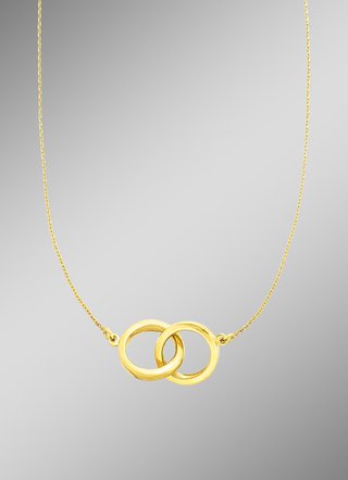 In schönem Design: Halskette mit 2 Ringen