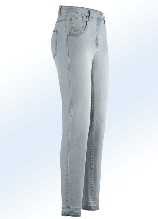 Knöchellange Jeans mit modischer Saumfärbung - Hosen | BADER