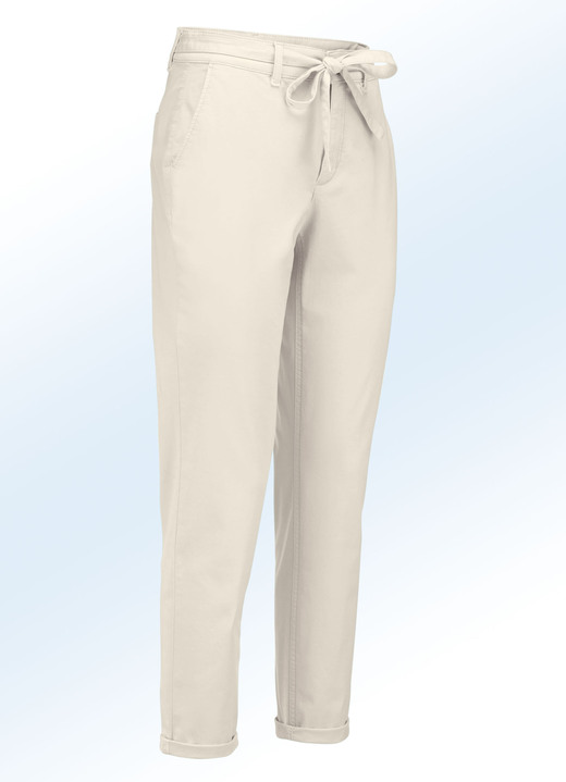 Hosen - Hose in trendiger Chino-Form, in Größe 017 bis 052, in Farbe BEIGE Ansicht 1