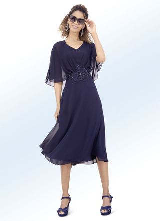Kleid mit Spitzenapplikation und Zierperlen - Kleider | BADER