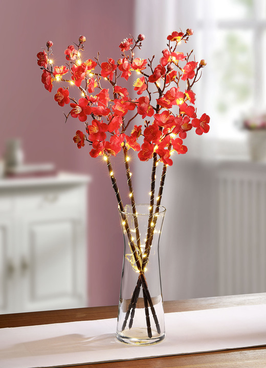 LED-Lichterzweige mit je 15 Blüten - Kunst- & Textilpflanzen | BADER