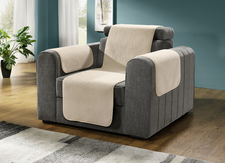 Flauschige Sessel-, Couch- und Armlehnenschoner