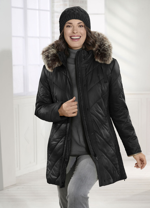 Winterjacken - Jacke mit abnehmbarer Kapuze, in Größe 040 bis 060, in Farbe SCHWARZ Ansicht 1