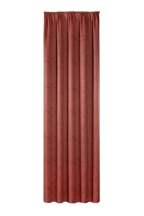 Klassisch - Blickdichter Verdunkelungsschal mit Kräuselband, in Größe 358 (H145xB140 cm) bis 456 (H245xB140 cm), in Farbe TERRA Ansicht 1