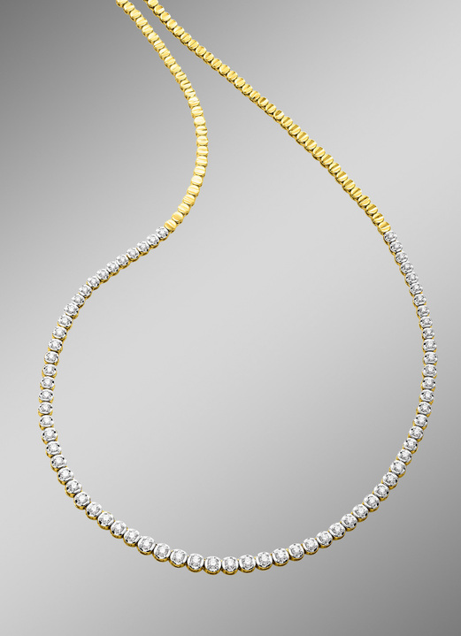 Halsketten - Edle Halskette mit Brillanten, in Farbe  Ansicht 1