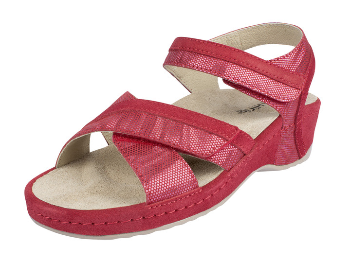 Klett-Sandalette mit Keilabsatz - Schuhe | BADER