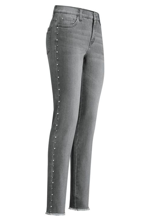 SALE % - Edel-Jeans mit tollen Zierperlen, in Größe 017 bis 050, in Farbe ANTHRAZIT Ansicht 1