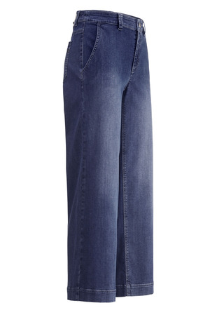 Jeans-Culotte mit luftig-weitem Bein - | Hosen BADER