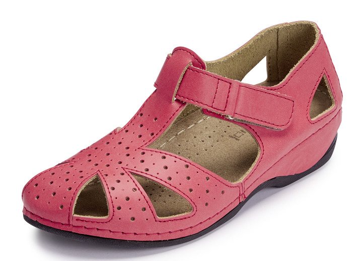 Sandaletten & Pantoletten - ELENA EDEN Sandale aus Nappaleder, in Größe 036 bis 042, in Farbe ROT Ansicht 1