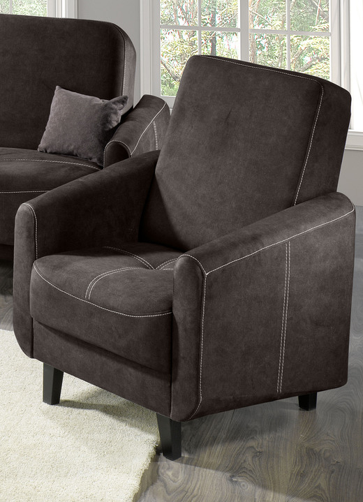 Polstergruppen - Besonders komfortable, moderne Polstermöbel, in Farbe BRAUN, in Ausführung Sessel Ansicht 1