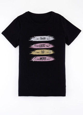 Shirt mit effektvollem Glimmer-Druck in 2 Farben