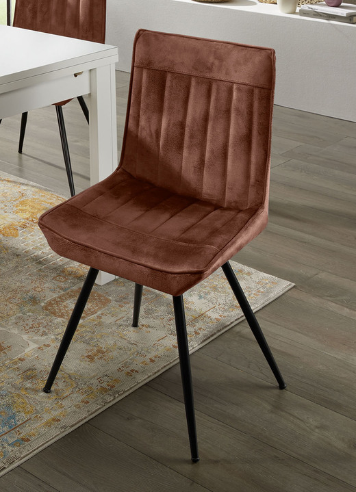 Stühle & Sitzbänke - Stühle im 2er-Set mit Stil und Qualität, in Farbe ZIMT Ansicht 1