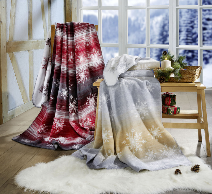 Superangenehmene Wohndecke mit Schneeflockenmotiv - Decken | BADER