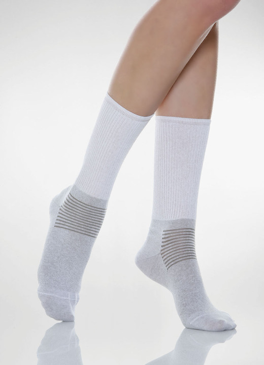 Gesundheitsstrümpfe - Diabetiker-Socken oder -Kniestrümpfe, in Größe L bis XL, in Farbe WEISS, in Ausführung Socken Ansicht 1