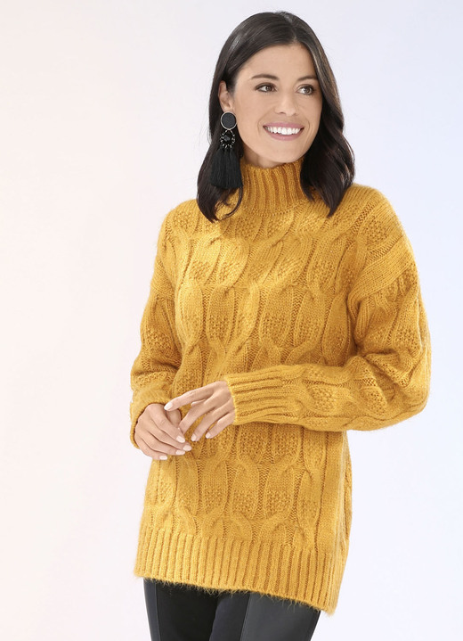 Damenmode - Pullover in sehr flauschiger Qualität, in Größe 034 bis 050, in Farbe SAFRAN Ansicht 1