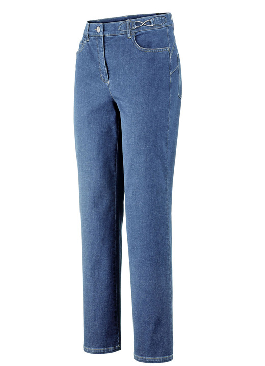 SALE % - Hochelastische, figurformende Jeans, in Größe 018 bis 235, in Farbe JEANSBLAU Ansicht 1