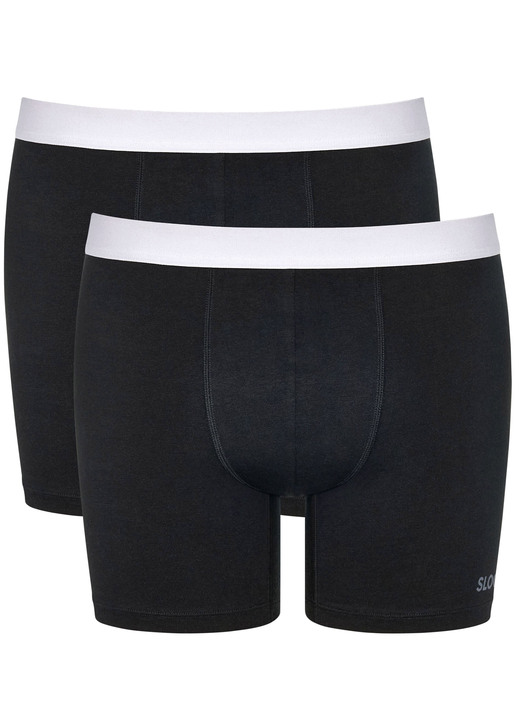 Pants & Boxershorts - Sloggi, Zweierpack Pants mit Elastikbund, in Größe L bis XXL, in Farbe SCHWARZ Ansicht 1