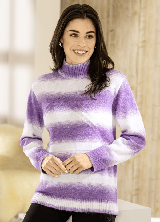 Pullover - Pullover mit Farbverlauf, in Größe L(44/46) bis XS(32/34), in Farbe FLIEDER-ECRU Ansicht 1