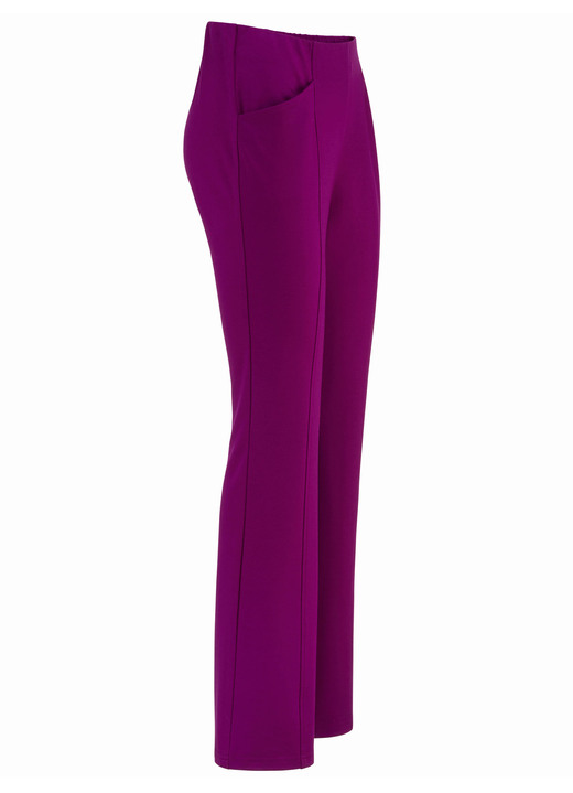 Hosen in Schlupfform - Jerseyhose mit ausgestellter Fußweite, in Größe 018 bis 054, in Farbe BEERE Ansicht 1