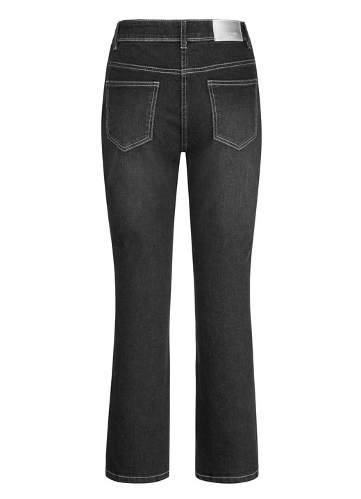 Hosen mit Knopf- und Reißverschluss - Jeans in Bootcut-Form, in Größe 017 bis 052, in Farbe SCHWARZ Ansicht 1