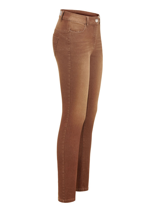 Hosen mit Knopf- und Reißverschluss - Jeans mit Push-up-Effekt, in Größe 017 bis 050, in Farbe CAMEL Ansicht 1